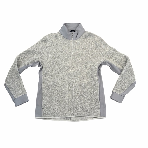 Lululemon Sweatshirt Tundra Trek 1/2 Zip Heathered Silver Spoon Mens Large